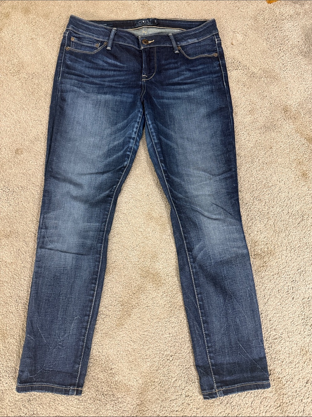 Lucky Brand Women's Skinny Jeans in Dark Blue Wash